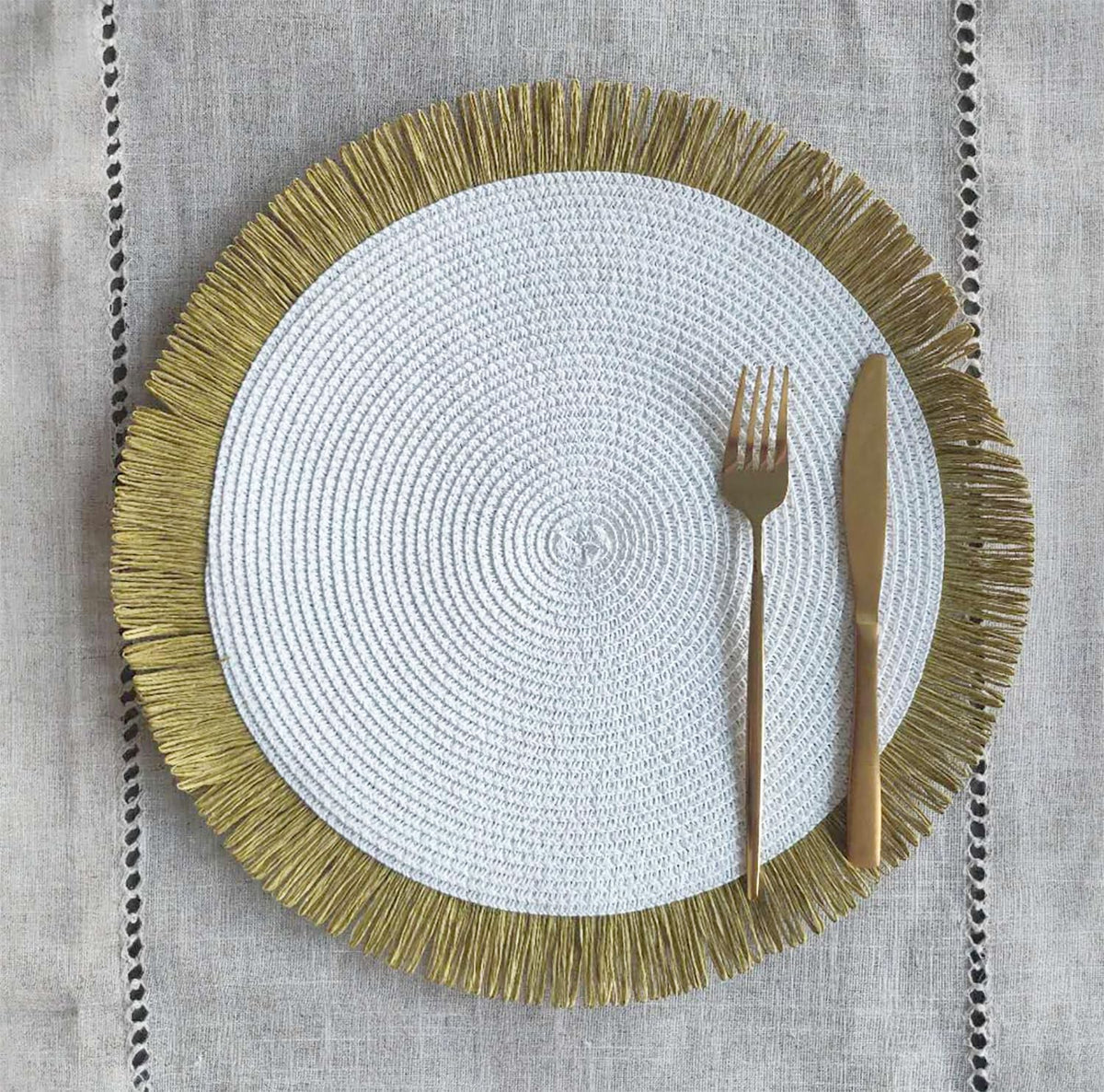 Handwoven Fringe Boho Placemats