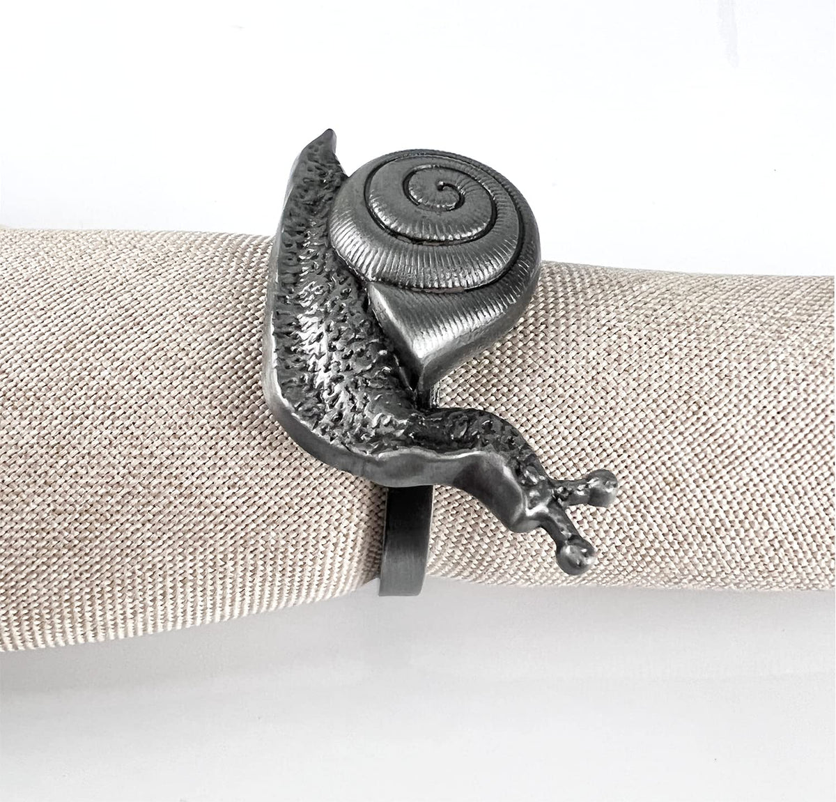 Nature's Touch Snail Metal Napkin Rings