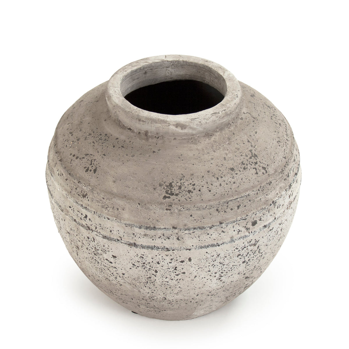 Weathered Stone Ceramic Jar