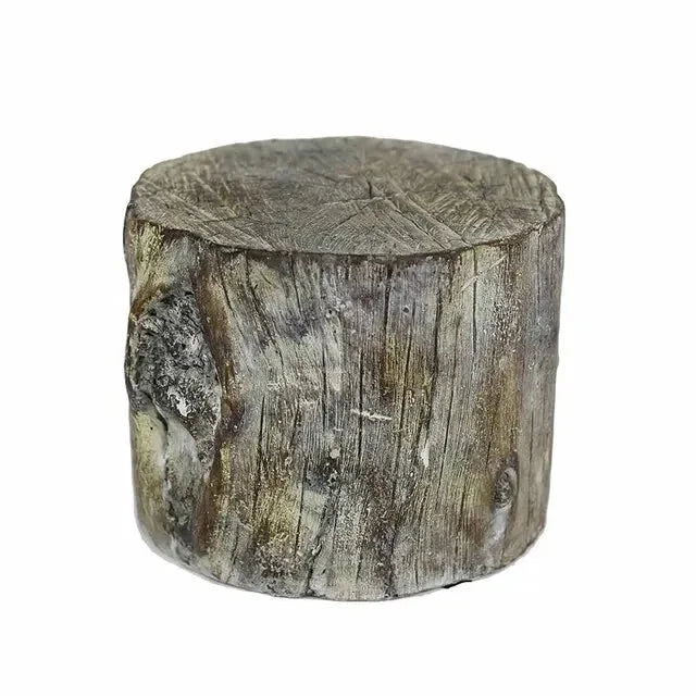 Distressed Cement Log Display Riser