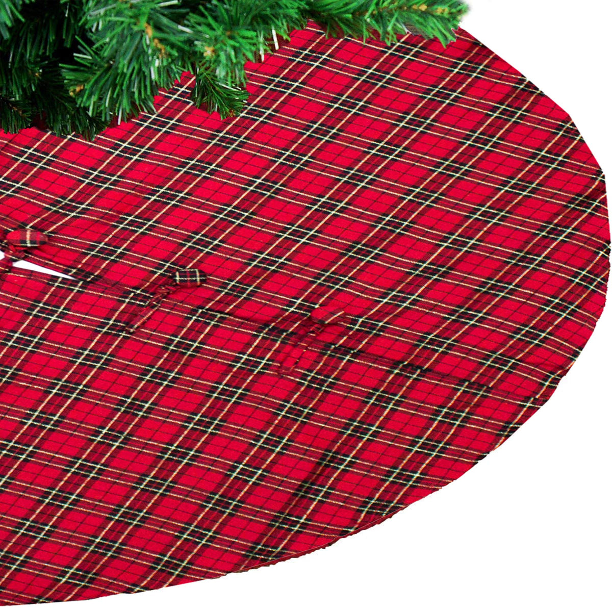 Holiday Tartan Plaid Dazzle Christmas Decorative Tree Skirt