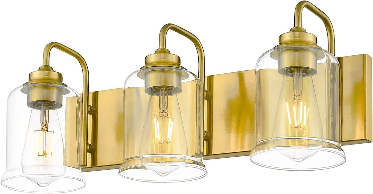 Lampada da bagno in stile rustico con paralume in vetro