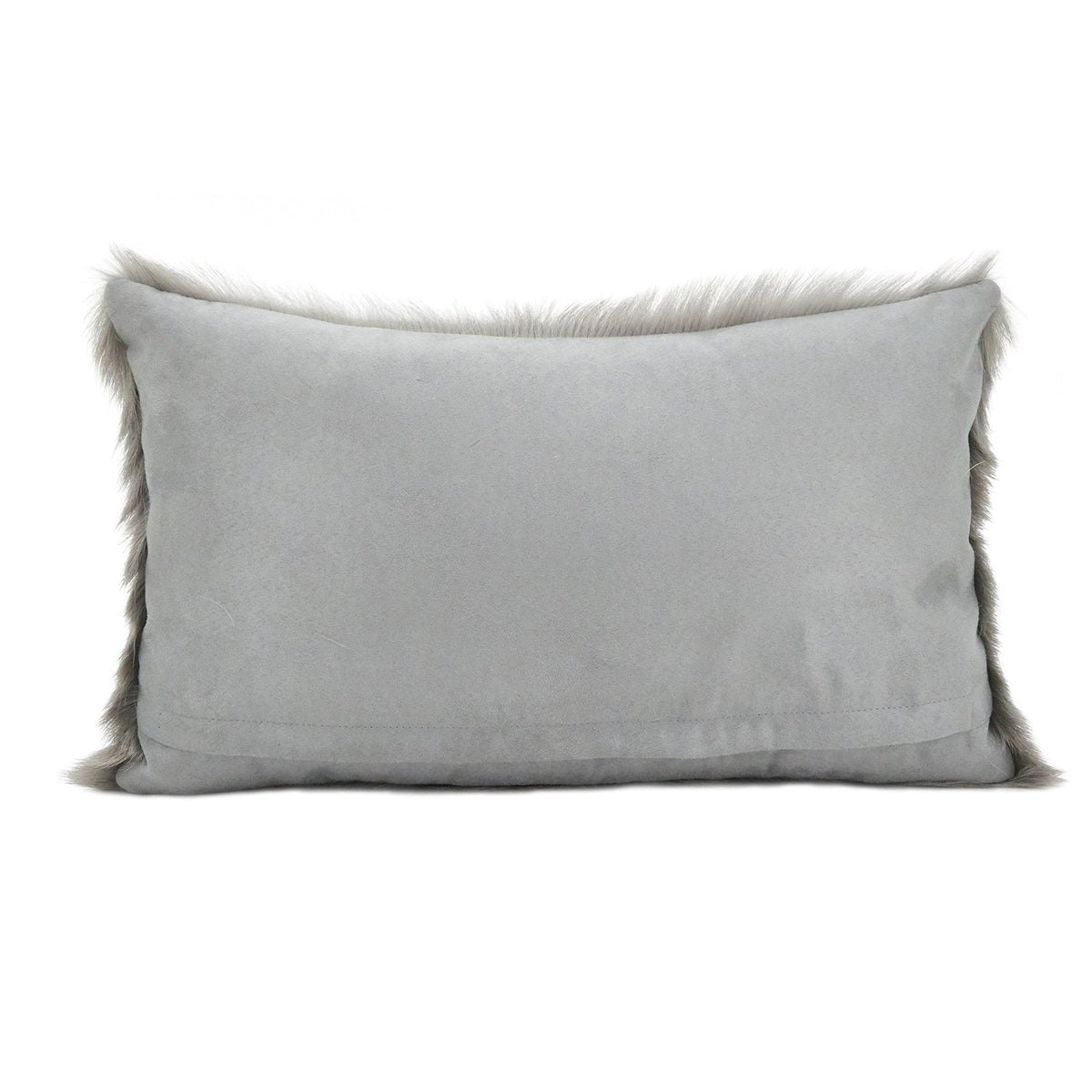 Fennco Styles Luxury Grade A Genuine Mongolian Lamb Fur Down Filled Decorative Throw Pillow