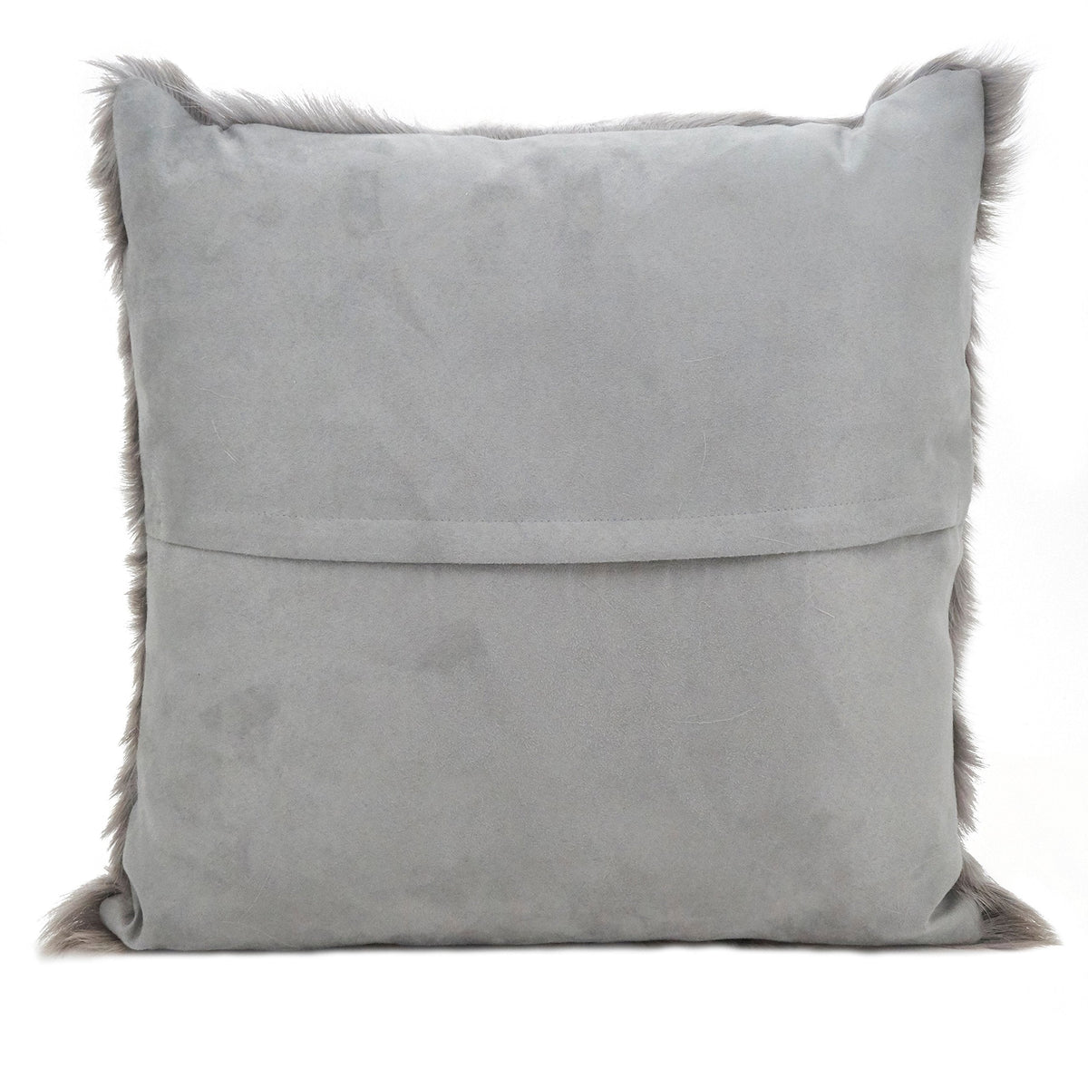 Fennco Styles Luxury Grade A Genuine Mongolian Lamb Fur Down Filled Decorative Throw Pillow