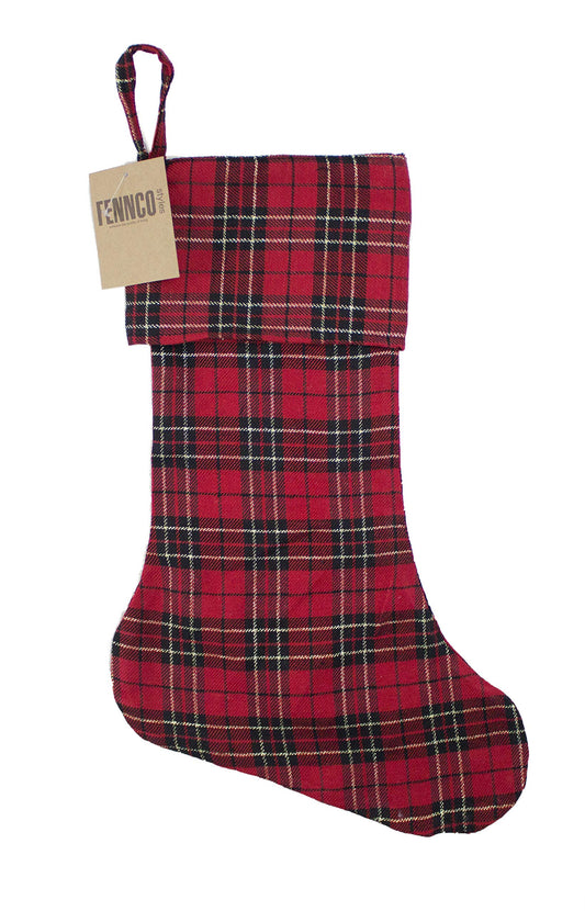 Holiday Tartan Plaid Dazzle Christmas Decorative Stocking