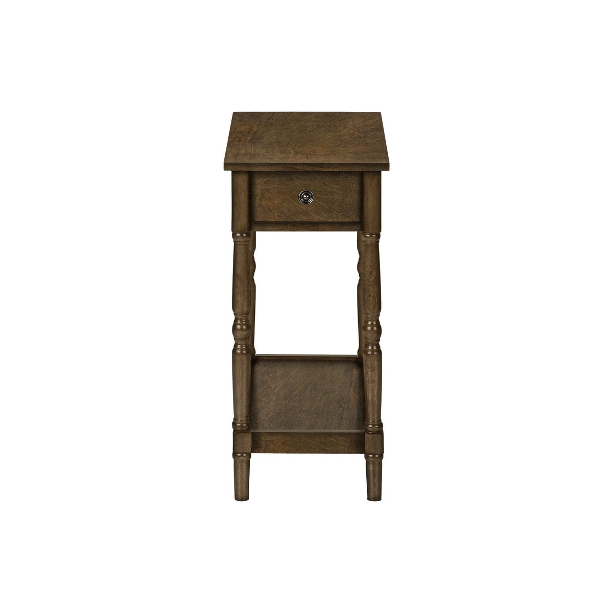 Table d'appoint, 2 niveaux, tiroir de rangement, design traditionnel élégant