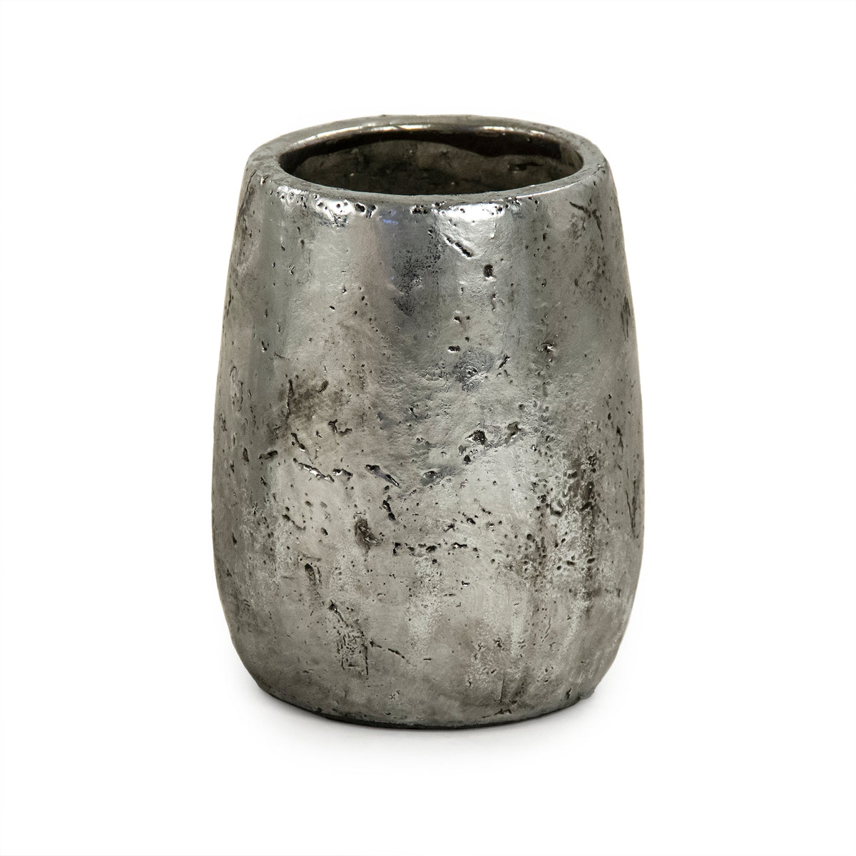 Celine Distressed Metallic Ceramic Vase