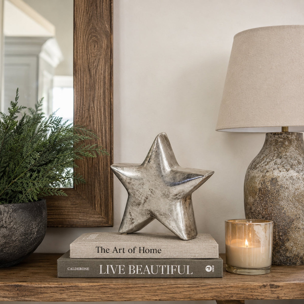 Étoile Distressed Metallic Ceramic Star