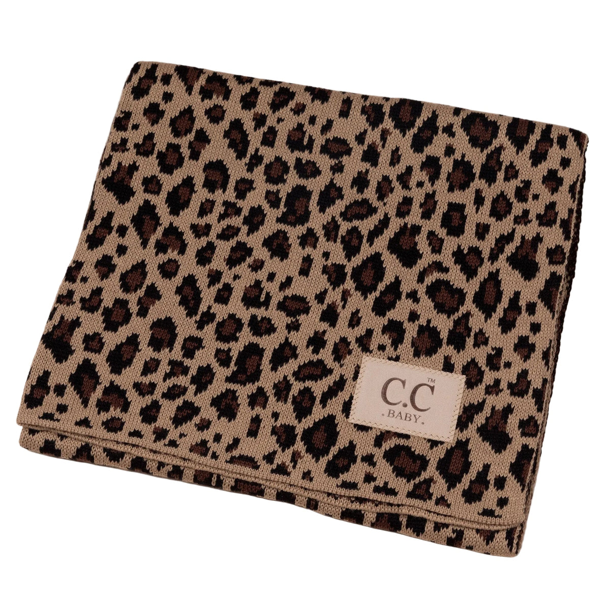 C&C™ Home Leopard Knit Baby Blanket