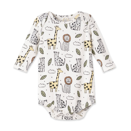 Body bébé en bambou Safari Snuggles Animaux de la jungle