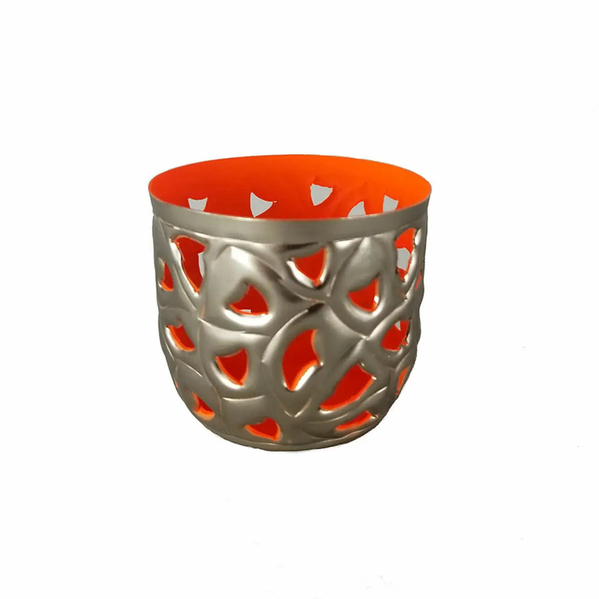 Perforated Pewter Votive Holder