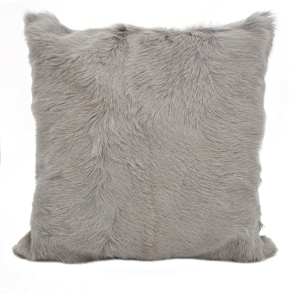 Fennco Styles Luxury Grade A Genuine Mongolian Lamb Fur Down Filled Decorative Throw Pillow
