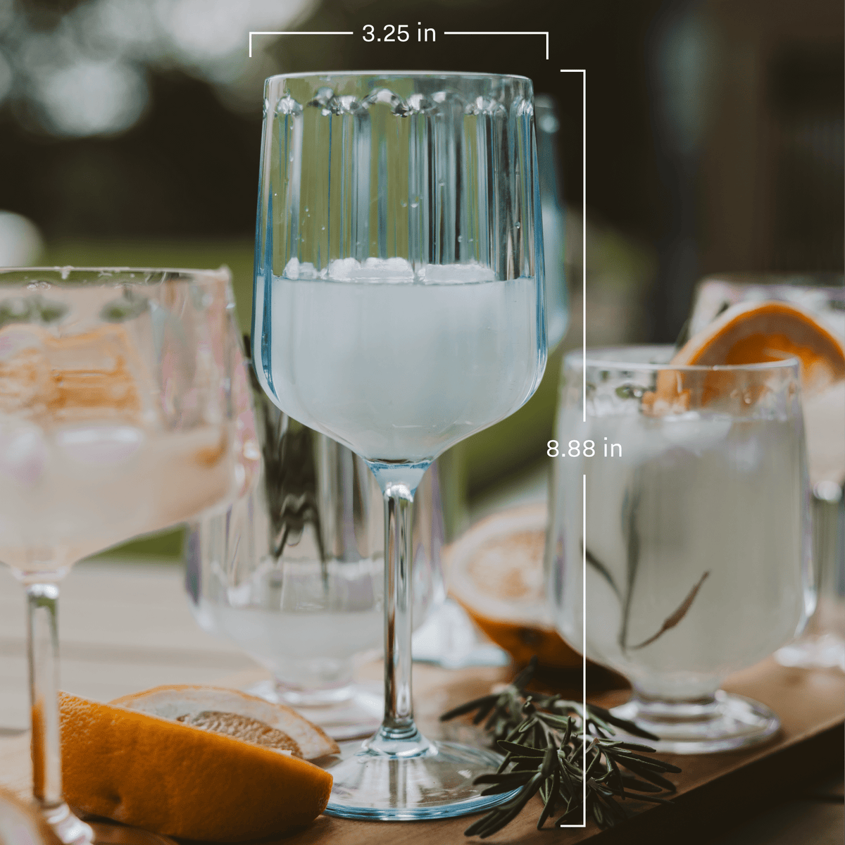 Verres à vin en plastique pour l'extérieur