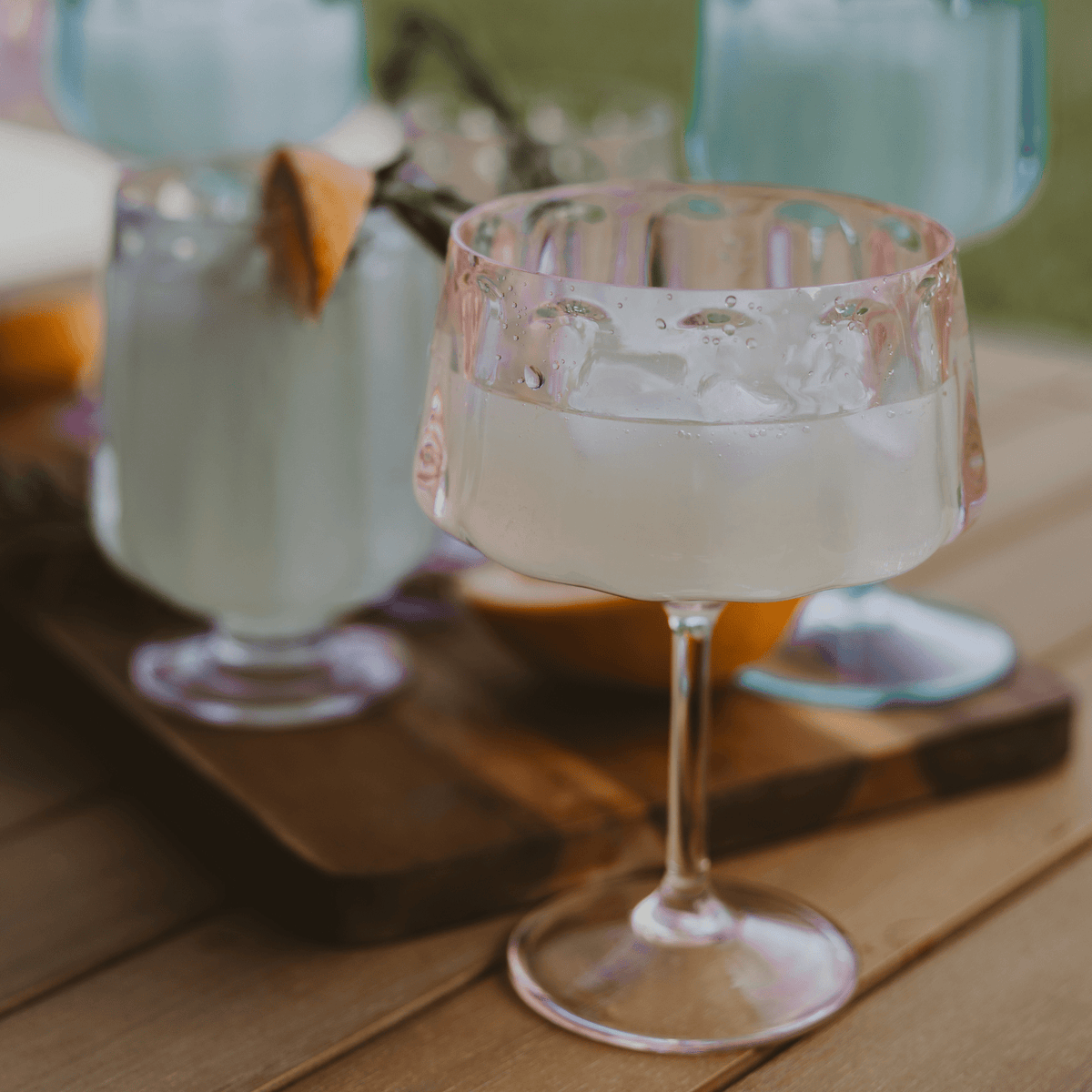 Verres à cocktail en plastique pour l'extérieur