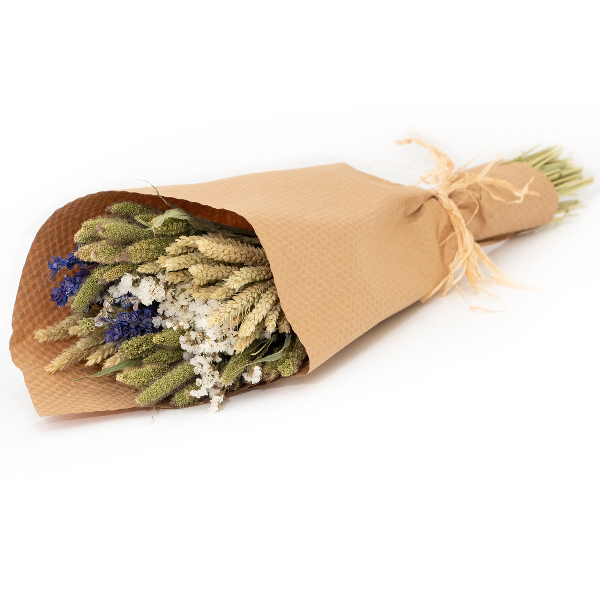Cereali rustici e bouquet floreale