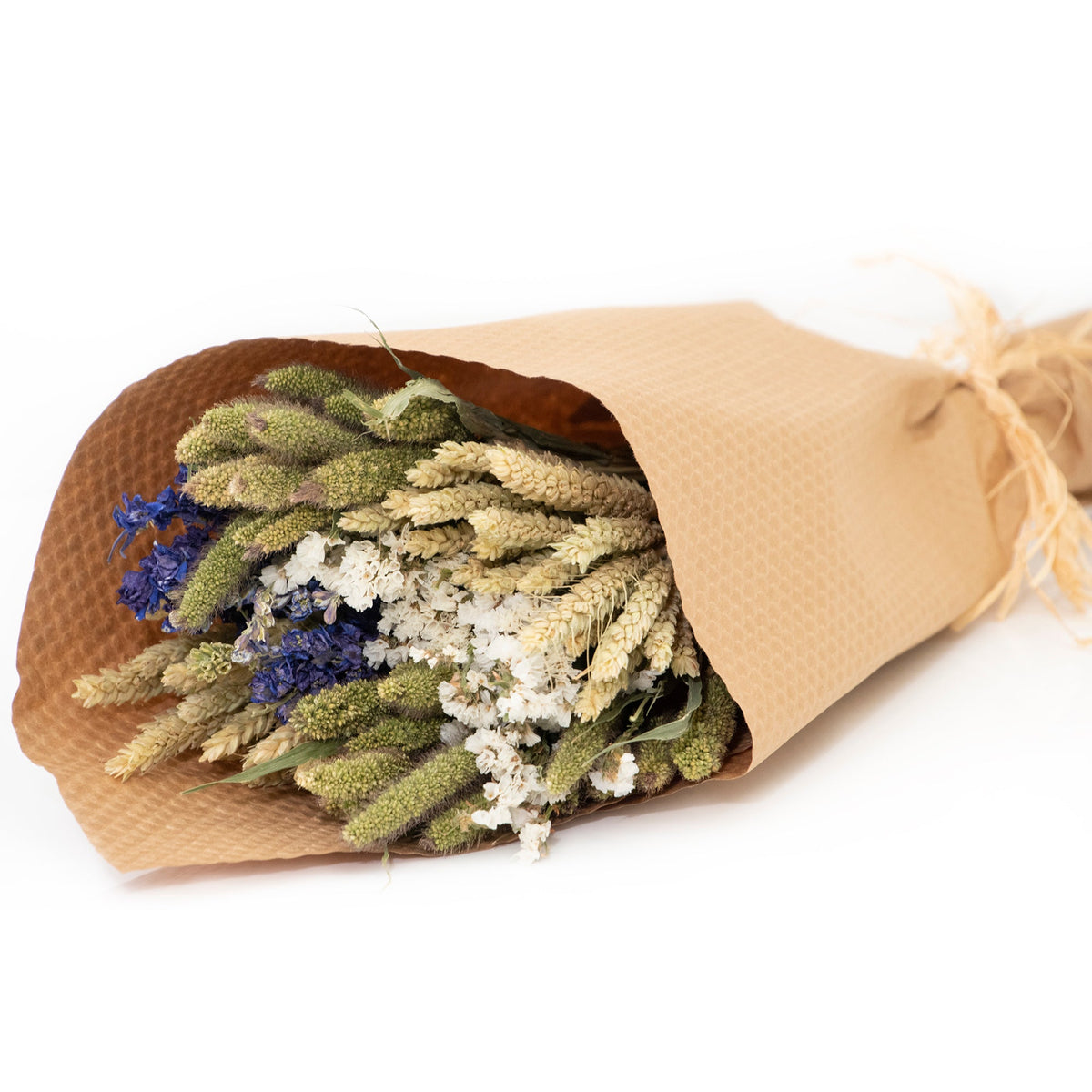 Cereali rustici e bouquet floreale