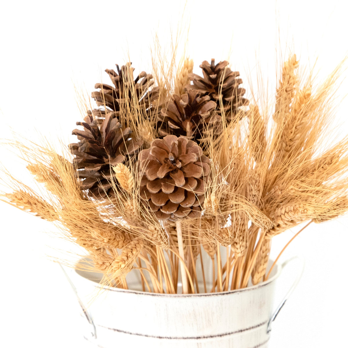 Wheat and Pinecone Rustic Bouquet
