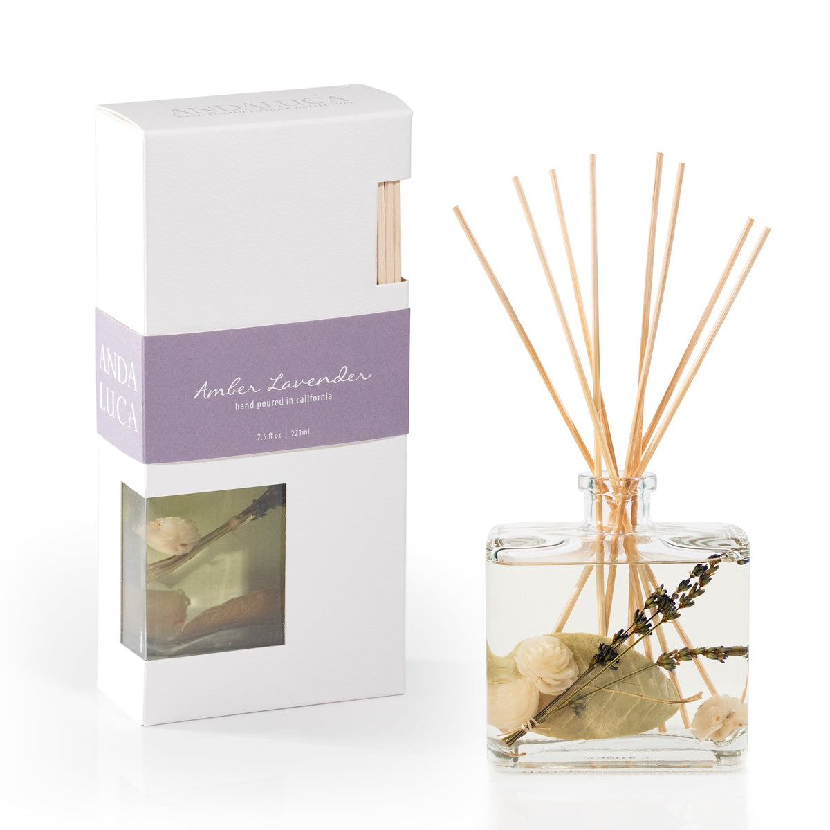 Diffusore a bastoncini Ambra e Lavanda