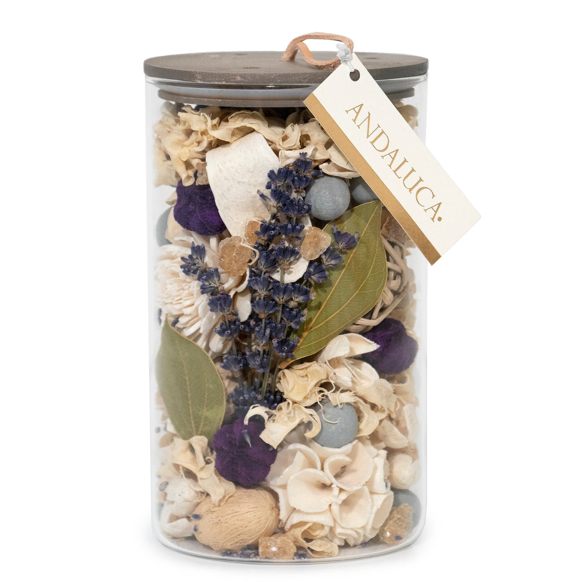 Vasetto di pot-pourri ambra e lavanda