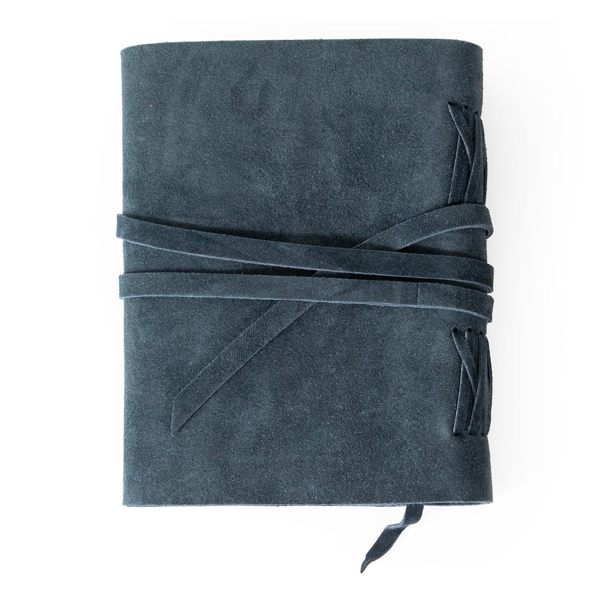 Journal en daim gris bleu avec papier en coton biologique : Grand format