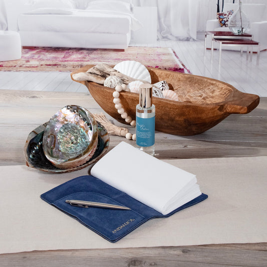 Royal Blue Suede Journal W/ Organic Cotton Paper: Small