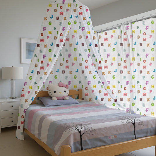 Animal-Alphabet Printed Canopy