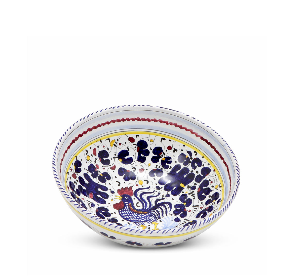 COQ BLEU D'ORVIETO : Bol à céréales moyen (14 cm = 5,5 po de diamètre)
