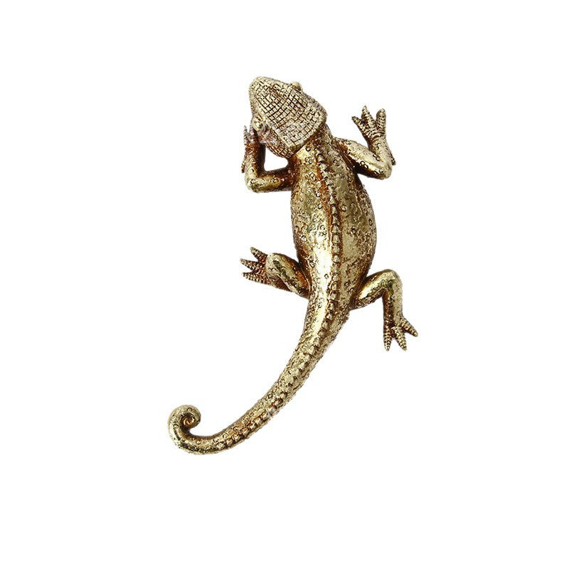 Gold Lizard Decorative Figurine