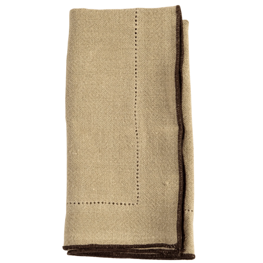Serviettes de table artisanales en lin Jardin, lot de 4 (3 coloris)