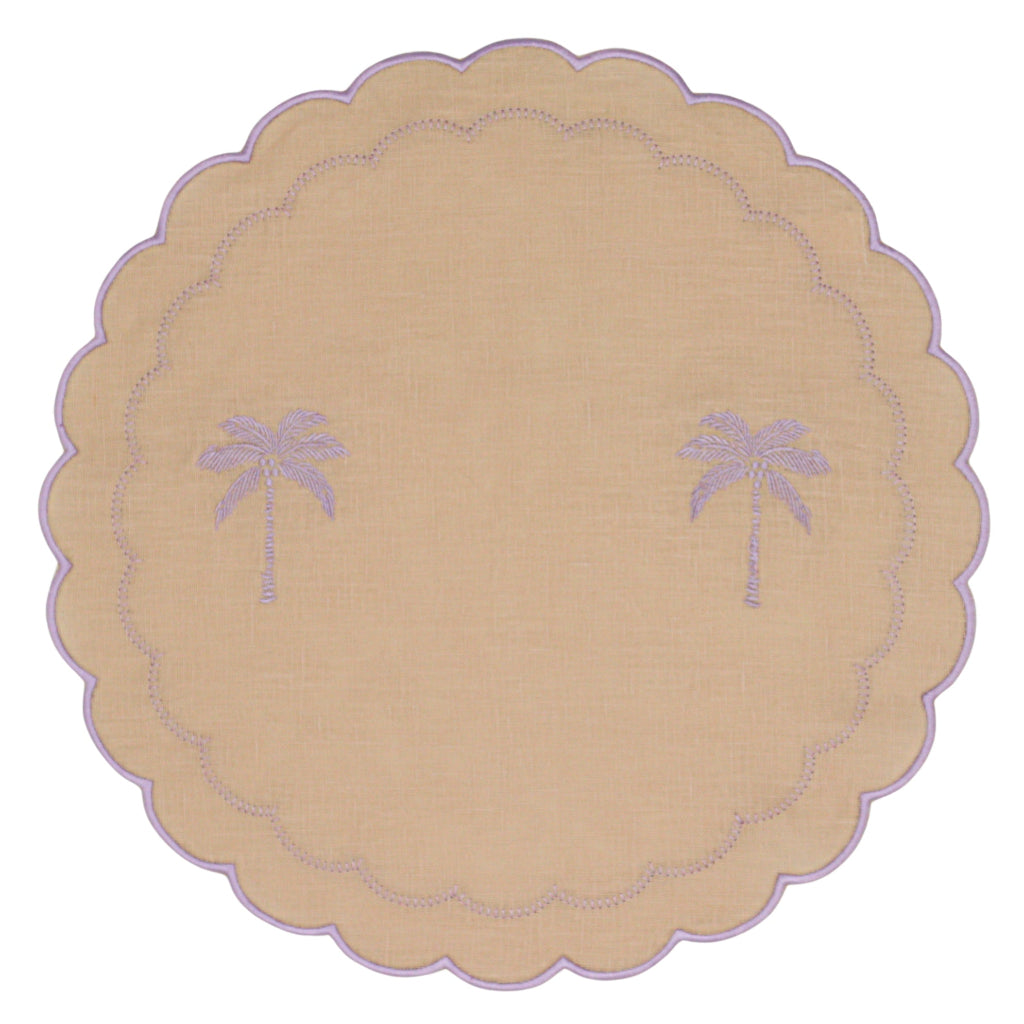 Sets de table en lin crème blush – Lot de 4