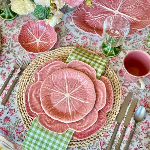Bordallo Pinheiro Pink Cabbage Bowl 5" - Set of Four