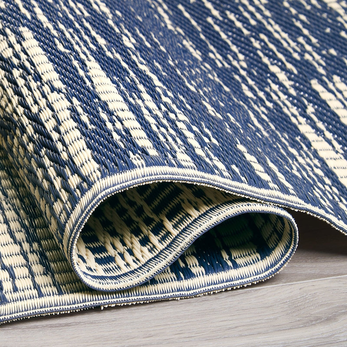 Brooklyn - Blue Abstract Outdoor Rug for Patio
