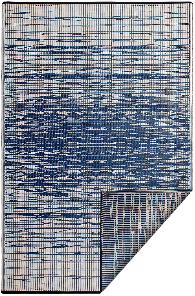 Brooklyn - Blue Abstract Outdoor Rug for Patio