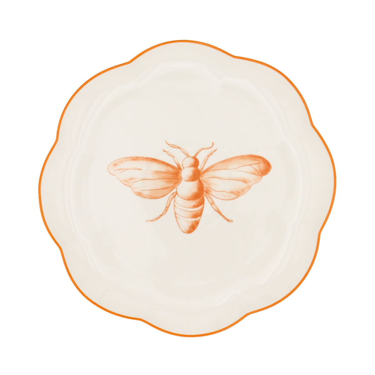 Assiettes à entrées en céramique festonnées Bumble Homecoming – Ensemble de 4 (+1 assiette bonus)