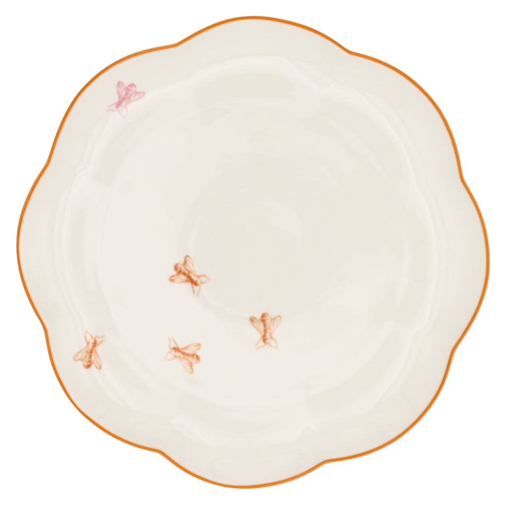 Assiettes à dîner en céramique à bords festonnés Bumble Voyage – Caisse de 12 (+3 assiettes en prime)