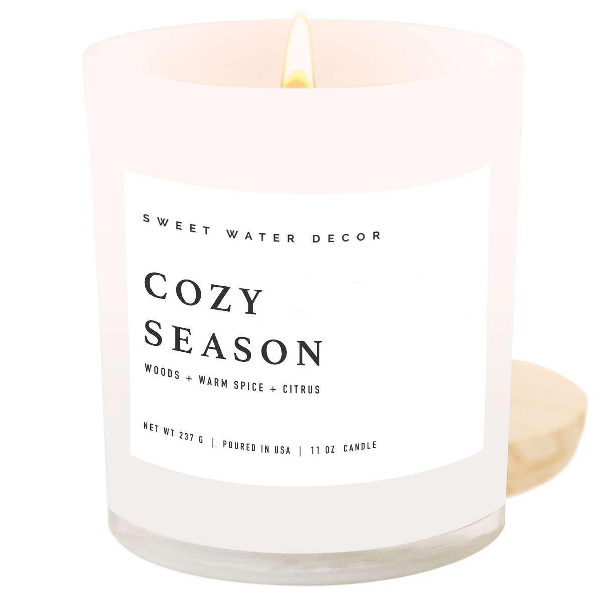 Candela di soia Cozy Season - Barattolo bianco - 312 g