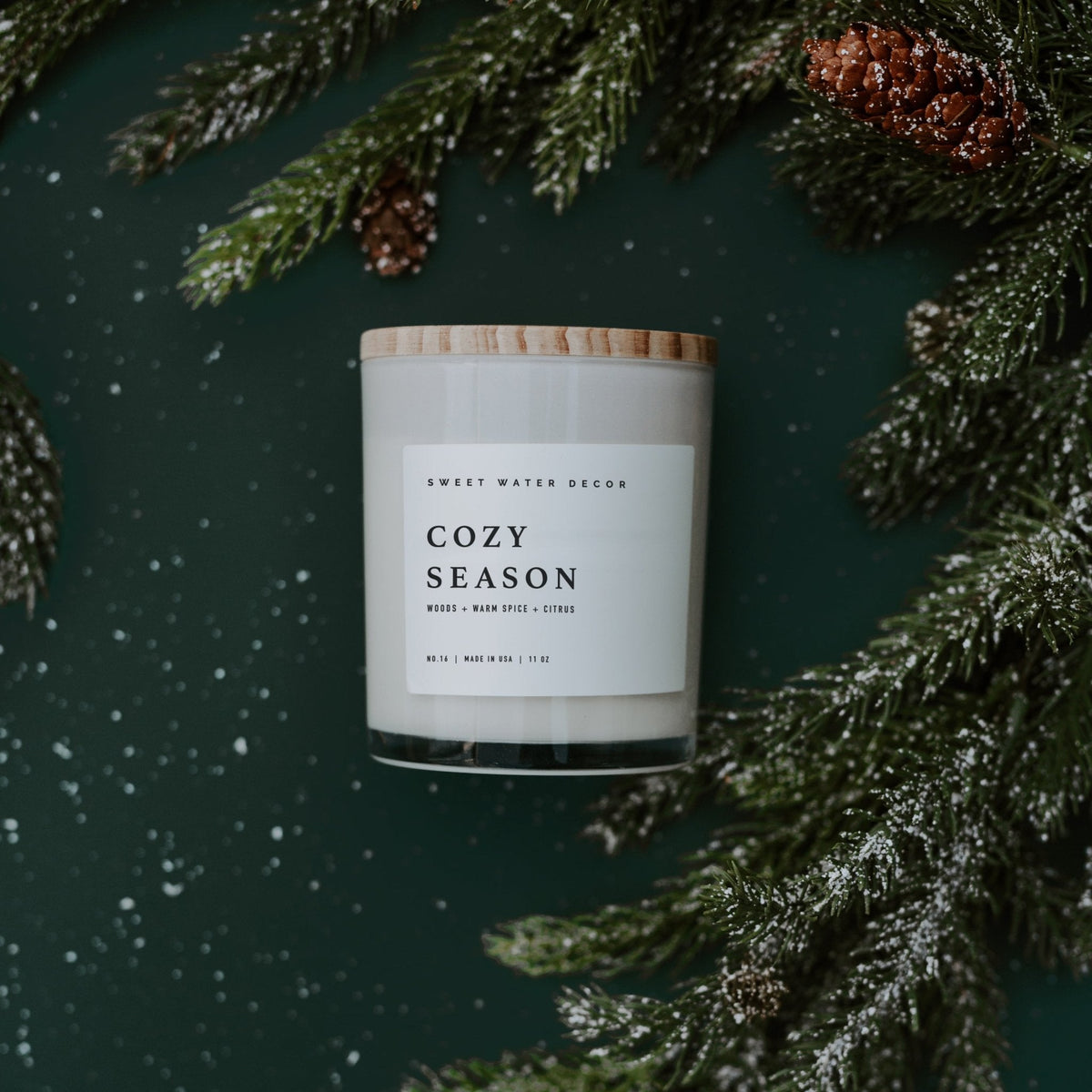 Candela di soia Cozy Season - Barattolo bianco - 312 g