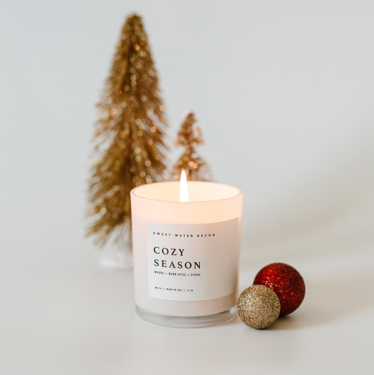 Candela di soia Cozy Season - Barattolo bianco - 312 g