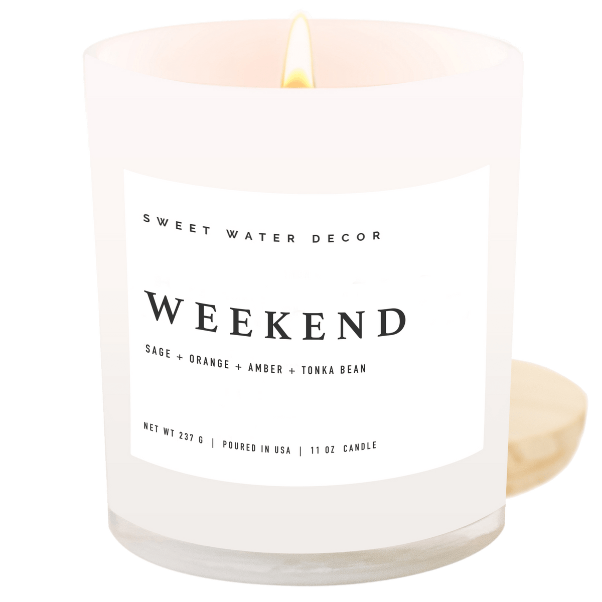 Bougie au soja Weekend – Pot blanc – 11 oz