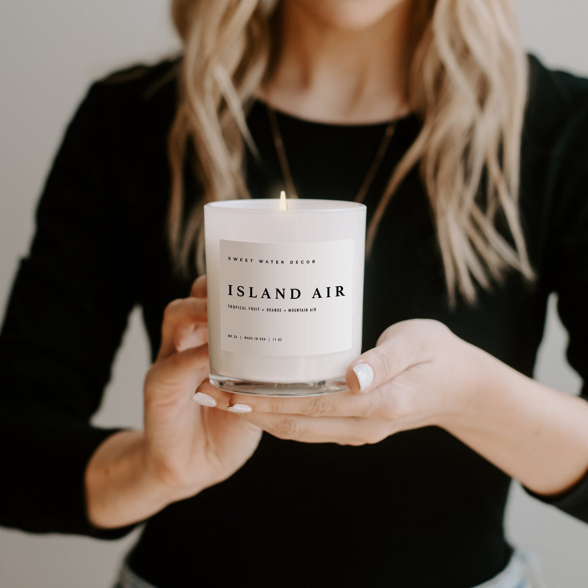 Bougie parfumée Island Air - pot blanc - 325 g