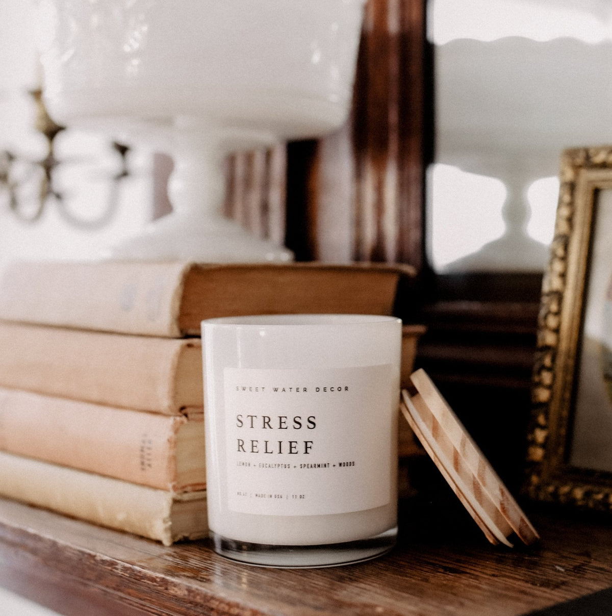 Candela in soia antistress - Barattolo bianco - 11 oz