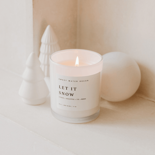 Candela di soia Let It Snow - Barattolo bianco - 312 g