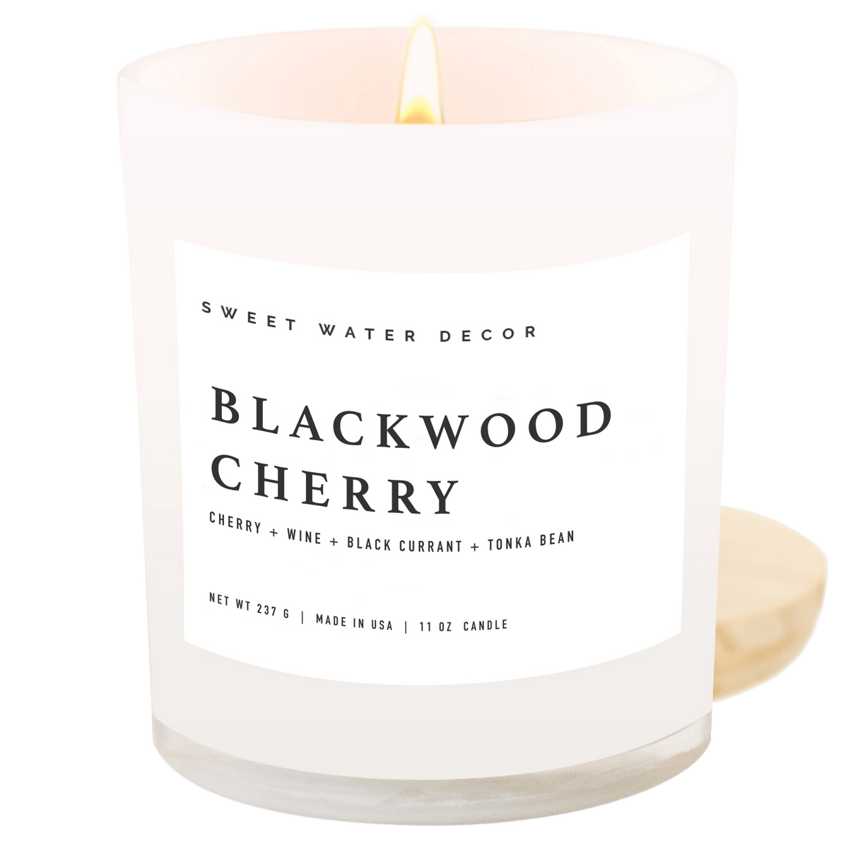 Candela di soia Blackwood Cherry - Vaso bianco - 11 oz