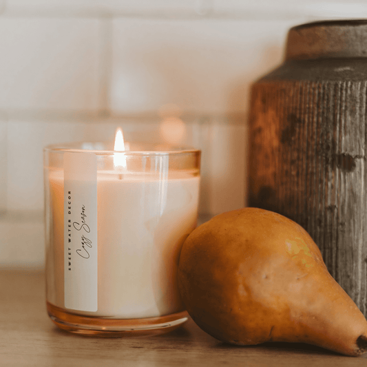 Bougie au soja Cozy Season - Pot en verre teinté - 340 g