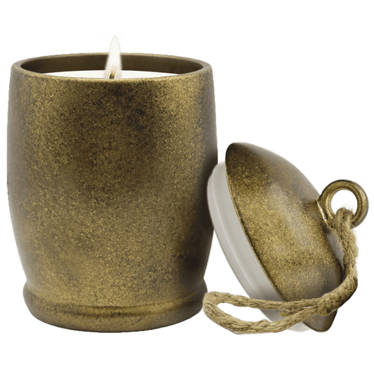Holiday Soy Candle - Antique Gold Bell Jar - 13.5 oz