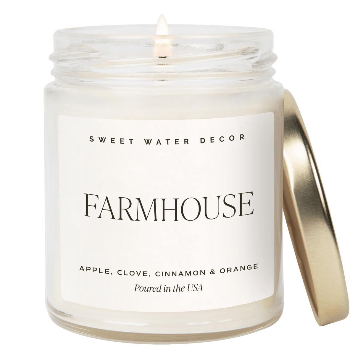 Bougie au soja style champêtre - Pot transparent - 255 g