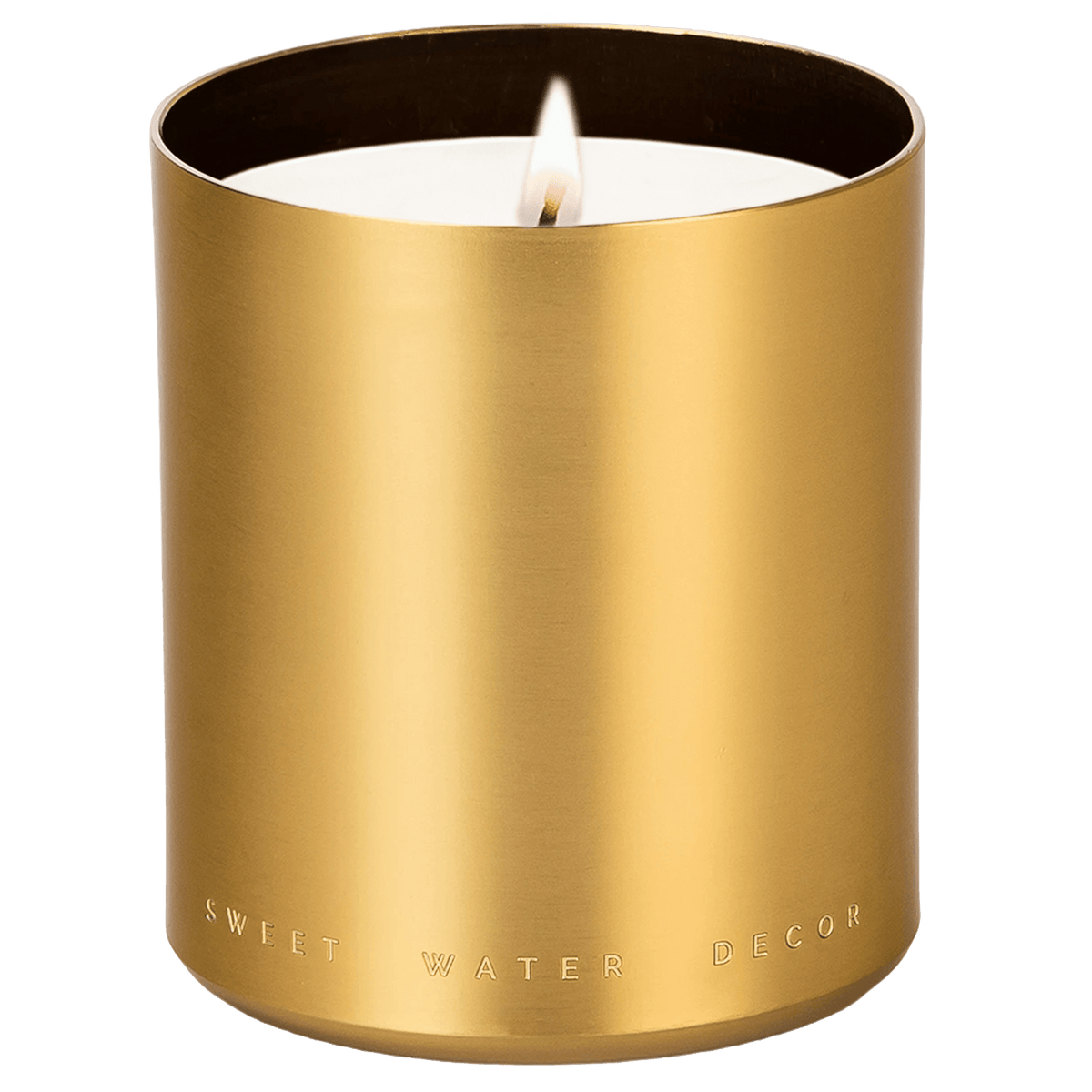 Bougie au soja « Chaleur et confort » - Pot en aluminium doré - 280 g