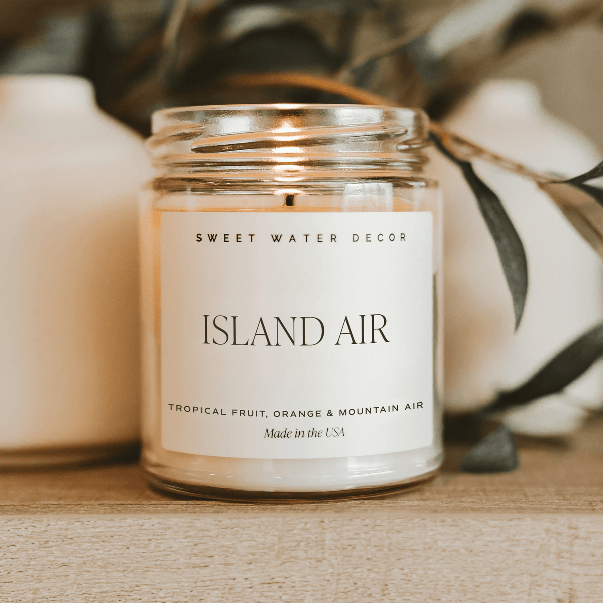 Candela alla soia Island Air - Vasetto trasparente - 9 oz