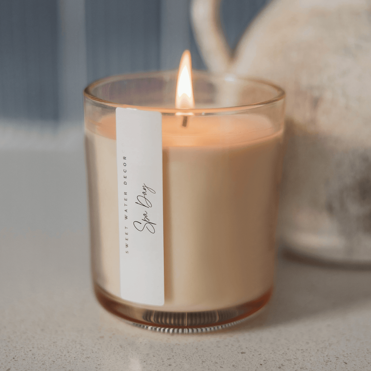 Candela di soia Spa Day - Vasetto in vetro colorato - 340 g