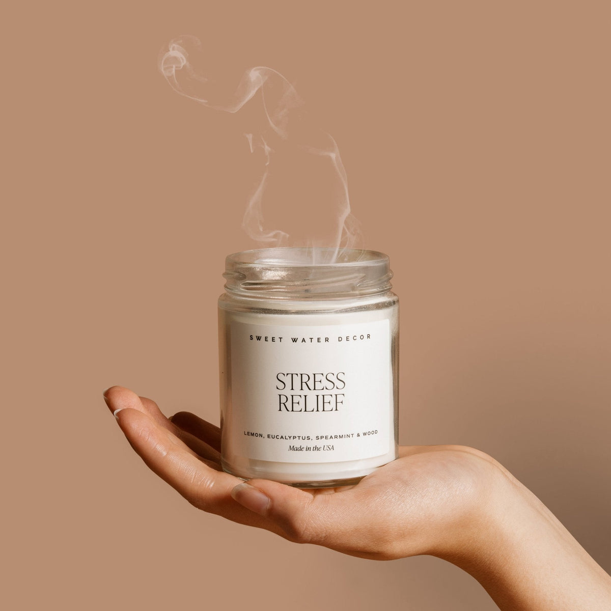 Candela in soia antistress - Barattolo trasparente - 9 once